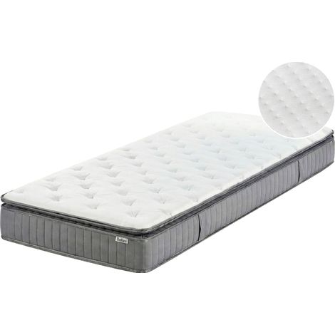 Materasso a molle insacchettate 90 x 200 cm con maniglie imbottitura in Memory Foam rinfrescante durezza media rivestimento rimovibile 7-Zone Pleasant (1/5)