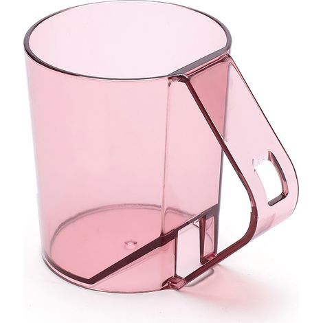 Zahnbürstenaufbewahrung, multifunktionaler Tischbecher, transparent, abspülbar, Zahnbürsten-Teebecher (rot) (1/5)