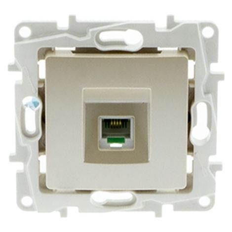 Prise téléphone encastrable RJ11 - Ivoire