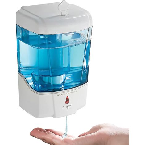 Dispenser sapone liquido automatico parete 600 ml - Mis. 11x10x16,5 cm Dosatore elettrico con sensore infrarossi per sapone e gel igienizzante liquido (1/5)