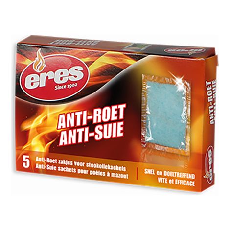 Anti-suie en poudre – Lot de 5 sachets – Réduit la formation de suie pour barbecues et feux – Utilisation facile et stockage pratique – Eres (1/2)
