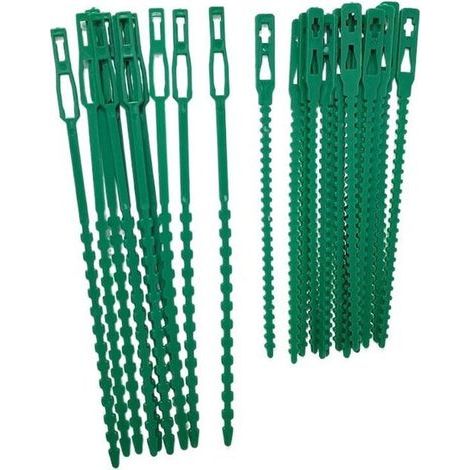 Attaches rglables pour plantes lot de 200 - Liens de serrage en plastique pour jardin - Serre cbles rutilisables pour (1/4)