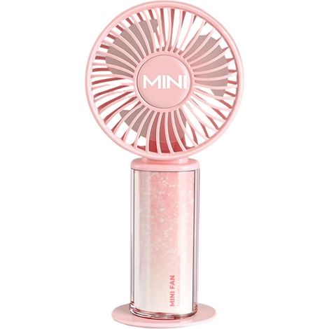 Mininevera portátil de bolsillo, pequeño ventilador personal, ventilador de escritorio ajustable con velocidad de aire variable y batería recargable. (1/5)