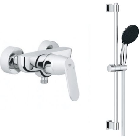 Pack mezclador de ducha mecánico mural de 2 orificios Grohe Eurosmart cromo con conjunto de ducha GROHE Vitalio Start 2J (1/5)