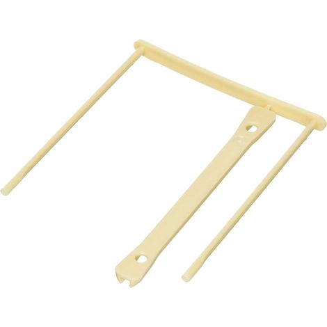 Lot de 100 Relieurs d'Archives en Plastique Beige, Entraxe 60mm, Pour Documents Standards, Capacité 500 Feuilles (1/5)