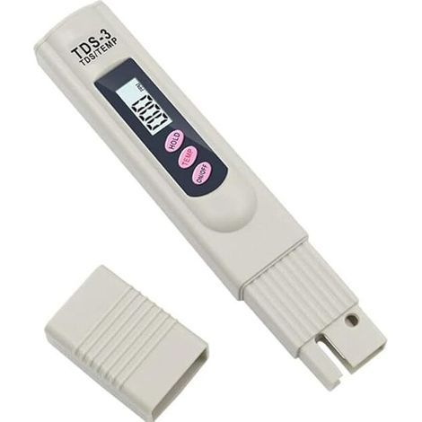 Portable Digital LCD TDS-3 Drinking Water Meter Tester Water Quality Meter Pen Temperature and PPM Water Purity Tester 0-9990PPM Drinking Water Hydroponic (Does not test PH)