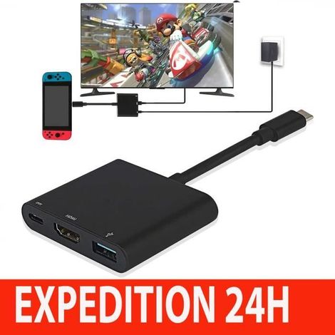 Adaptateur HDMI - Non spécifié - 4K 1080P - USB Type C - Multiport - Chargeur et Convertisseur (1/4)