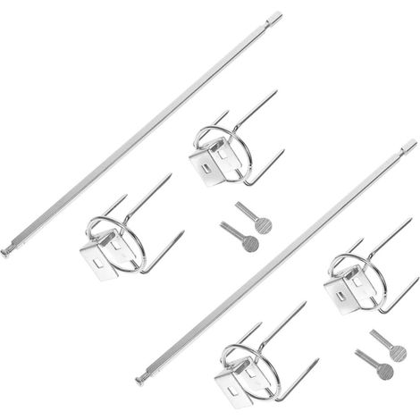 Ensemble de 2 grandes fourchettes à viande en acier inoxydable pour poulet rôti, churrasco, aliments tournants (1/5)