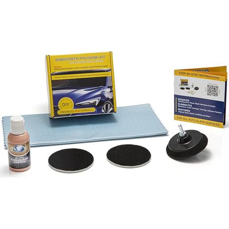 Glass Polish Windshield Polishing Kit Automotive DIY Glass Repair 75mm Eliminate Wiper Damage Restores Clarity and Brightness (1/5)