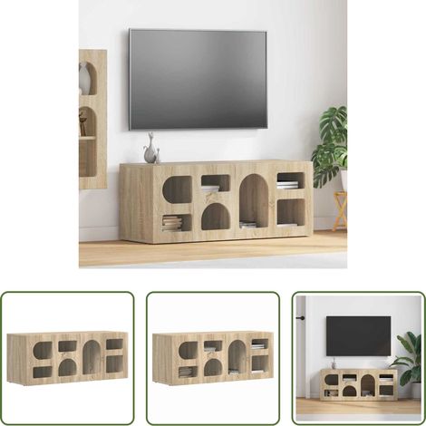 TV-Schrank Sonoma-Eiche - TV-Schränk Sonoma-Eiche 100 x 35 x 40 cm Holzwerkstoff (1/5)