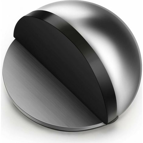 1 pièce – Limiteurs de porte en acier inoxydable avec adhésif, butées amorties en caoutchouc pour sols durs (carrelage, bois, béton), protection efficace des portes et des murs