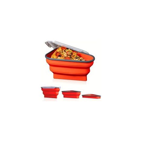 Boîte à Pizza Pliante en Silicone, Réutilisable, Pratique pour Stockage Compact et Transport de Pizzas