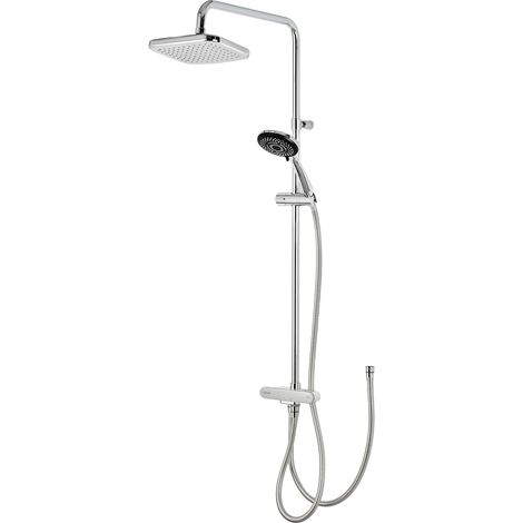 Triton DuoSwitch Diverter Shower Kit Rigid Riser Rainshower Head Silver + Chrome