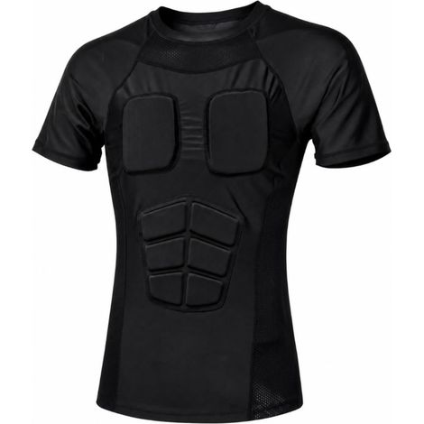 Compression Padded T-Shirt, Fitted, Breathable, High Protection, Athletic, High Protection, for Competitions, Athletes, Footballers (1/5)