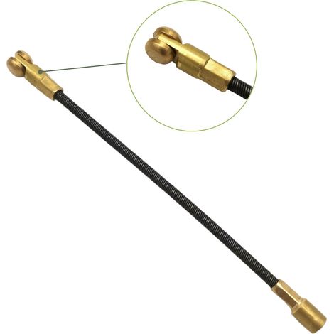 Sonda elettrica passacavi in acciaio tondo 4mm con terminale svitabile M5 15 20 m rivestito in nylon elettricista professionale Testata flessibile con carrucola