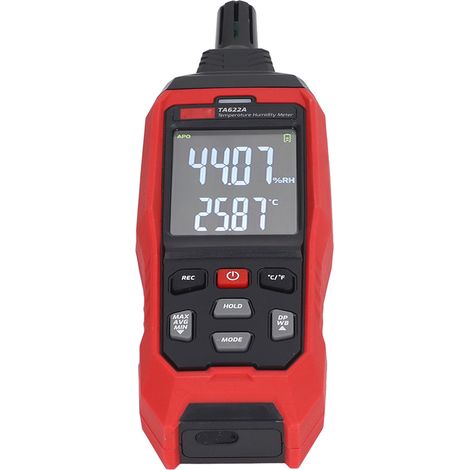 Thermomètre numérique d'humidité et de température, hygromètre LCD, mesure du point de rosée et du thermomètre humide, testeur de qualité d'air (1/5)