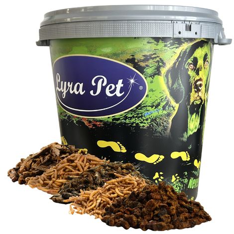 5 x 1 kg Lyra Pet® Insekten Probier Mix getrocknet in 30 L Tonne