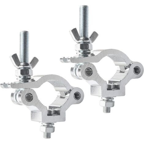 2pcs Pinces Pour éclairage de Scène Accessoires, Pinces de Poteau à Dégagement Rapide, Demi-Coupleur de Support de Montage Pour Lampe de Scène, Crochets D'éclairage Pour Traverses de 38-42mm (1/5)