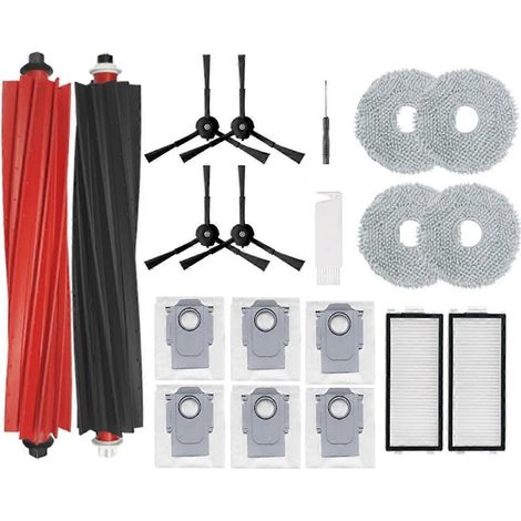 Pièces de rechange pour aspirateur robot P10S Pro / V20 : brosse principale, filtre de nettoyage, sac à poussière et accessoires (1/5)