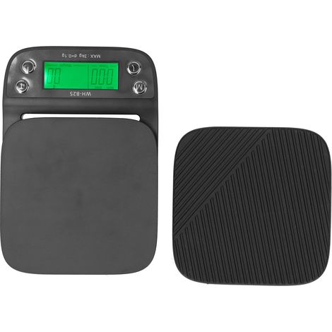 Balance de cuisine avec minuteur pour café et pâtisserie, 3 kg max, affichage LED et fonction chrono électronique. (1/5)