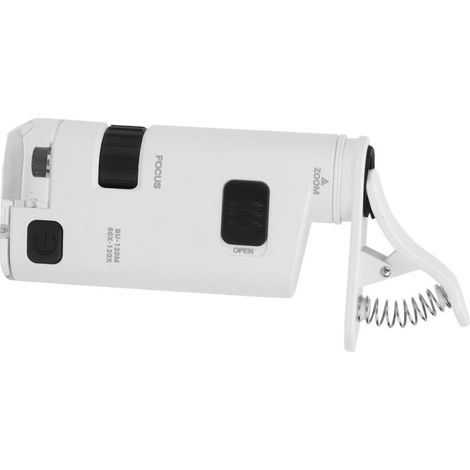 Beyamis Microscope LED pour téléphone portable 80-120X, mini loupe pour smartphone, zoom réglable (1/5)
