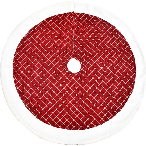 Tapis de sapin de Noël de 122 cm, housse de base pour les fêtes de Noël et du Nouvel An (1/5)