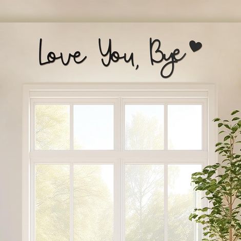 Plaque murale en métal « Je t'aime, au revoir » - Décoration romantique pour chambre ou salon