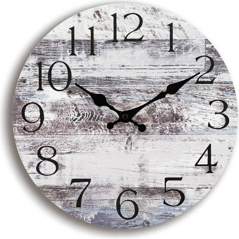Horloge murale décorative d'intérieur style campagne rétro, silencieuse (1/5)