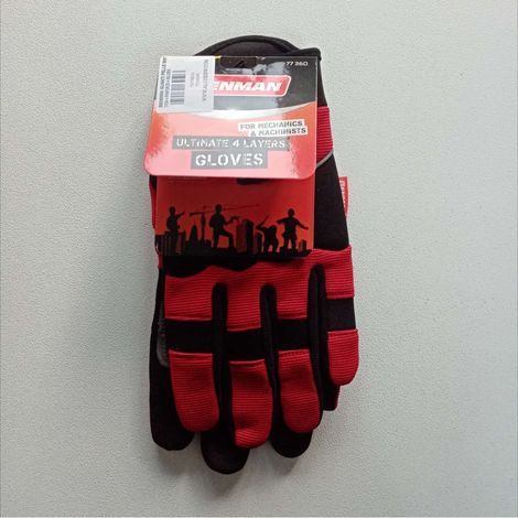 Benman guanti da lavoro con supporto in pelle sintetica e tessuto - polsino con chiusura a strappo, taglie disponibili  9 (1/5)