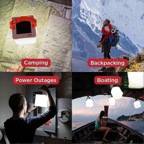 Cette lampe étanche, alimentée par énergie solaire USB, est compatible avec le camping et les situations d'urgence et propose 3 modes d'éclairage. (1/5)