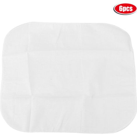 Tissu de doublure de vapeur, 6 morceaux de tapis de doublures de vapeur de coton de coton à fromage de cuisine pour le travail quotidien de cuisson à la vapeur 32 32 cm (1/5)