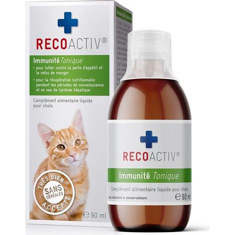 Immun Chat stimulant de l’appétit, aide rapide en cas de prise alimentaire réduite, perte de poids et carences nutritionnelles, liquide, absorption facile, 90 ml (1/5)