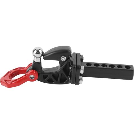 Crochet d'attelage de remorque en aluminium pour SCX10 RC Crawler, accessoires rouges (1/5)