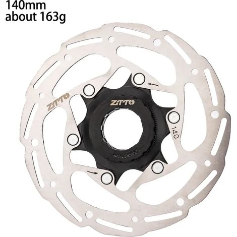 Convient aux disques de frein hydrauliques de VTT de 140/160/180/203 mm, avec bagues de verrouillage convient aux disques de frein à verrouillage central de vélo de route. (1/5)