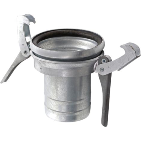 Tapón de 4" con manguito para manguera de 3", sistema PERROT, acero galvanizado, para camiones cisterna. (1/2)