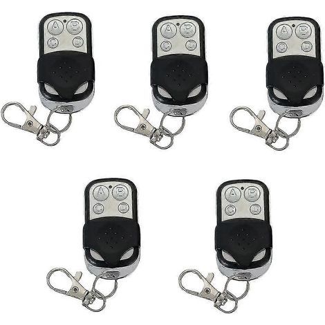 Télécommande 433 MHz pour portail et porte de garage électronique, duplicateur de télécommande, apprentissage du code, clé de voiture - Lot de 5 (1/5)
