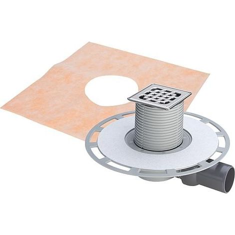 Viega Siphon de salle de bain Advantix 565701 DN 50, plastique gris, siphon horizontal