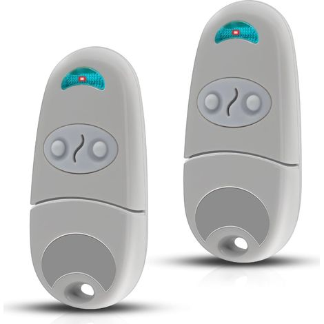 Télécommande de Portail 433,92 MHz – Compatible avec T0P432NA – 2 Canaux, 2 Télécommande + 2 Paire de Piles Bouton – Pour Portes de Garage & Portails Automatisés