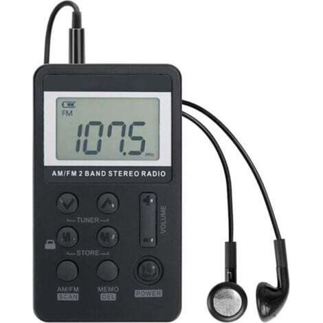 Radio portable AM/FM rechargeable avec écouteurs, écran verrouillable et design robot VR – idéal pour sport et camping (1/5)