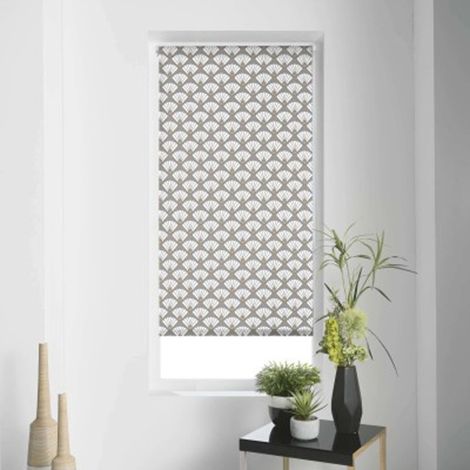 Store Enrouleur Tamisant "Art Déco Chic" 60x180cm Gris (1/3)
