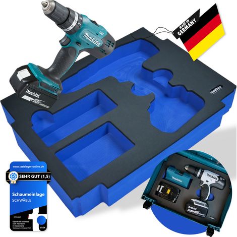 SCHWÄBLE® Schaumeinlage Schaumstoffeinlage für Makita Schlagbohrschrauber DHP453 (1/5)
