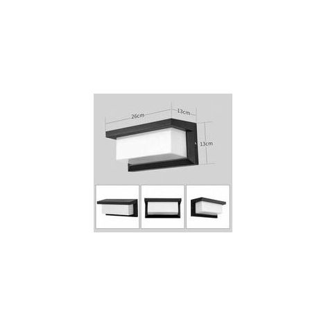 Aplique de pared LED, aplique de pared para exterior Ohjijinn 3000K, Combuh, lámpara de pared LED de aluminio para exteriores, luces de pared para exteriores, impermeable IP65, antracita, iluminación 