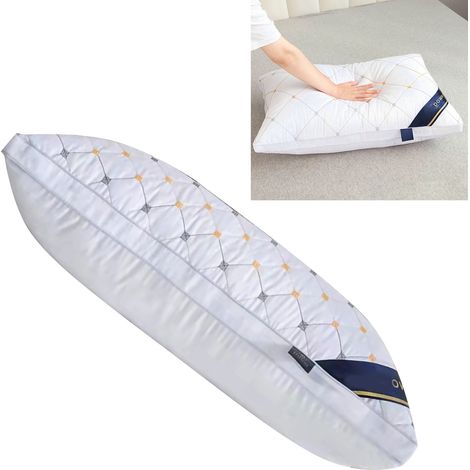 Oreiller cervical lavable à usage unique, confortable, pour hôtel et maison, blanc classique, 800 g / 28,2 oz, oreiller moyen (1/5)