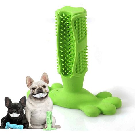 Cepillo de dientes masticable para perros, palito de cepillo de dientes, juguete de limpieza dental para mascotas, cuidado bucal, juguete masticable de caucho natural (1/5)