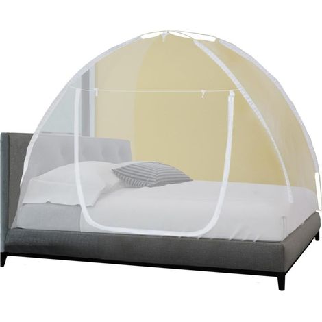 Grande moustiquaire dôme pop-up 195x180 cm mobile pour lit (1/5)