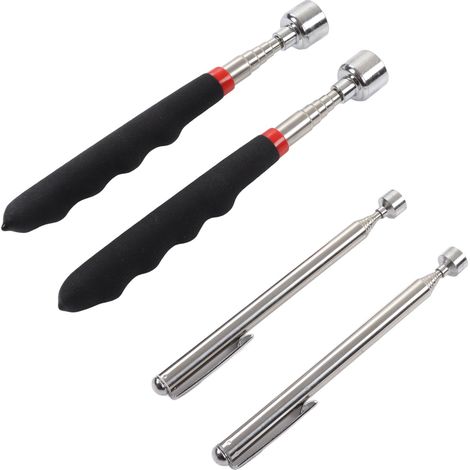 Lot de 4 Aimants Télescopiques 3lb/20lb Barre de Récupération Rétractable pour Voiture Maison Garage (1/5)