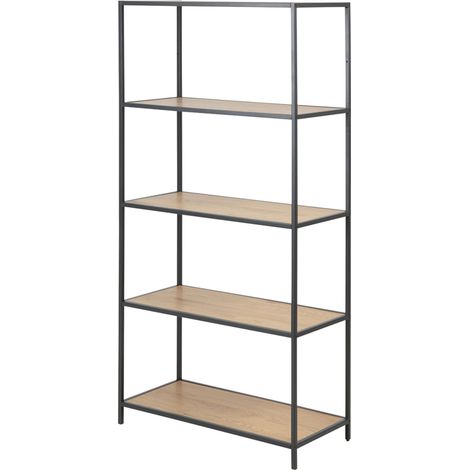 Selsey KRAPINA - Regal / Bücherregal im Industrial-Style - 5 offene Fächer - 150 cm hoch (1/5)