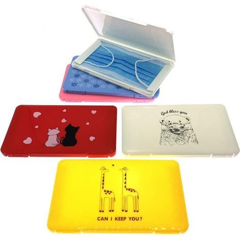 Lot de 6 boîtes de rangement pour masques faciaux, étui de transport portable pour couvre-visage, organisateur de masques de protection.