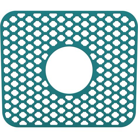 Tapis De Lavabo En Silicone - Protège Fond De Lavabo - Antidérapant Avec Pieds Surélevés - Pour Lavabos En Acier Inoxydable Ou Porcelaine - 34,5 X 29,5 Cm - 1 Pièce (1/5)