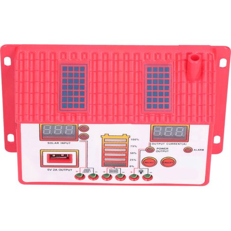 Régulateur de charge solaire en forme de maison, 12 V/24 V, à reconnaissance automatique, avec affichage numérique LED et 20 A (1/5)